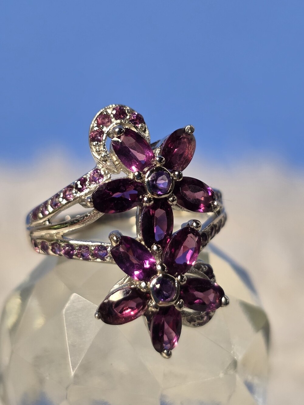 Rhodolite Garnet Sterling Silver Ring